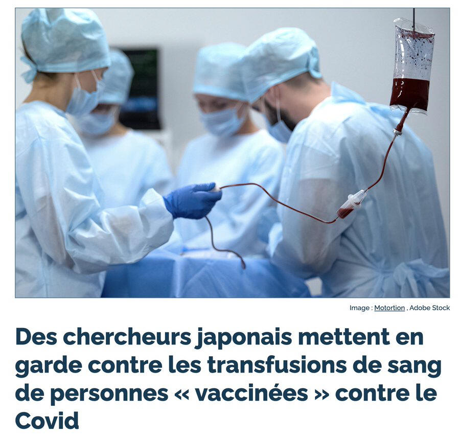 Probmme de transfusion de sans de vaccin