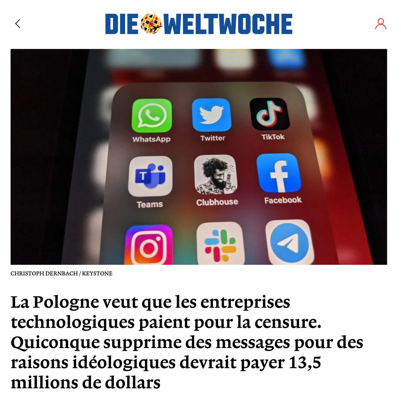 La Pologne veut faire payer les entreprises technologiques pour la censure