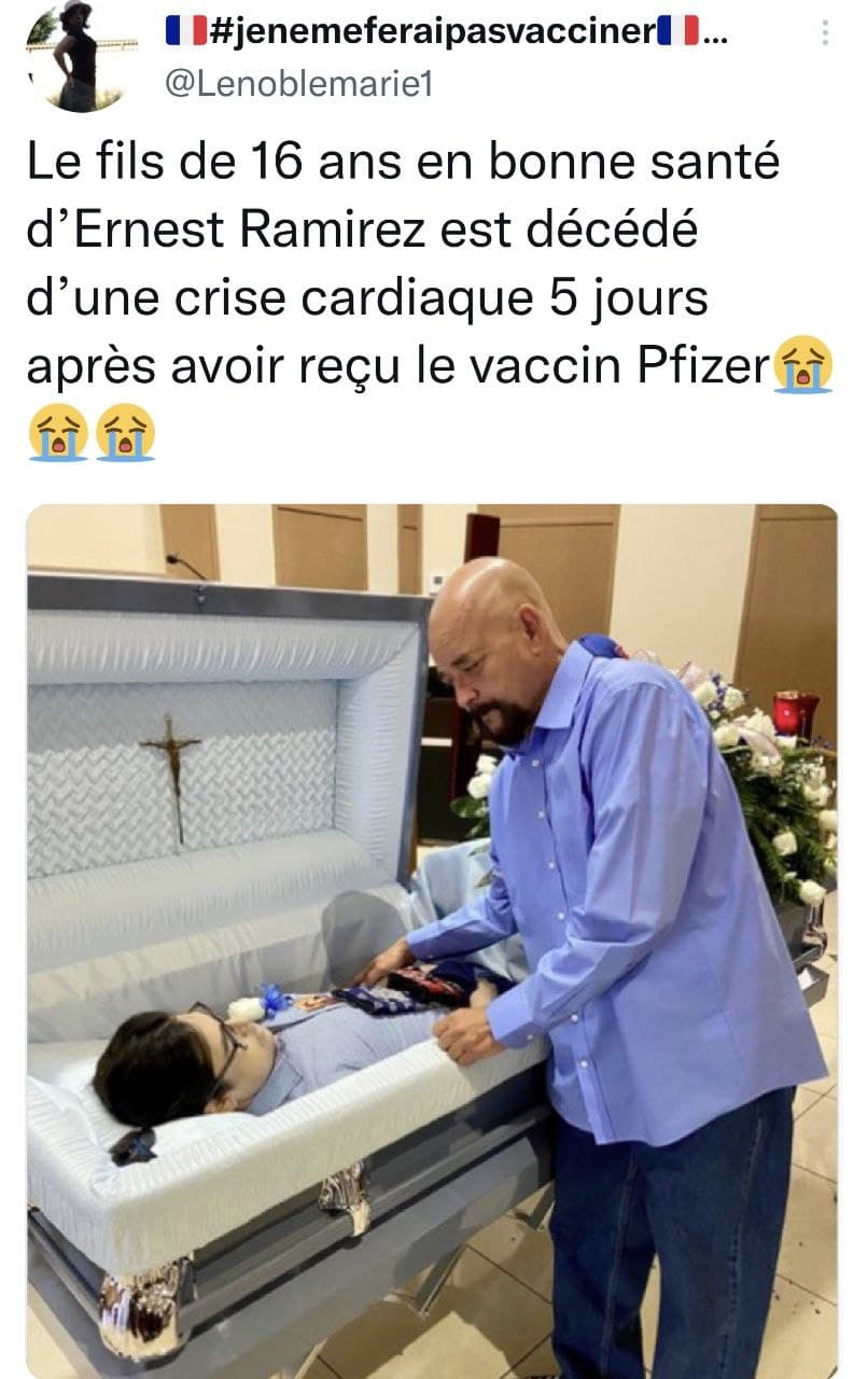 Le fils de 16 ans d'Ernest Ramirez