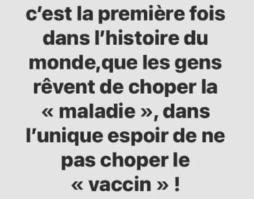 Choper la maladie pour viter le vaccin