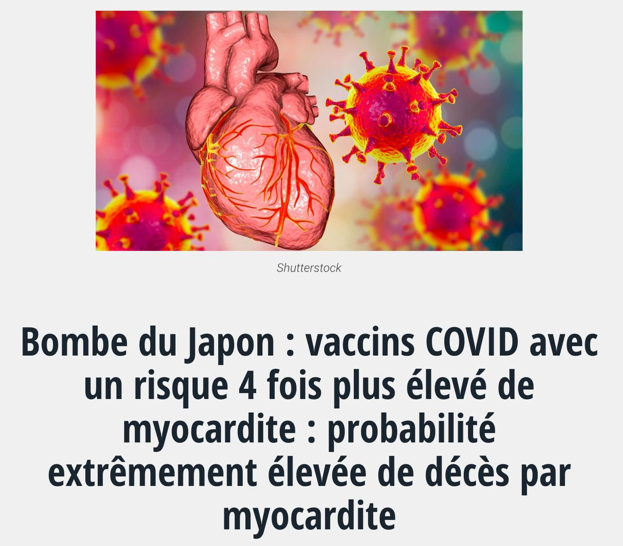 Etude au Japon vaccin covid et risque