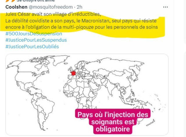 pays ou l'injection est obligatoire