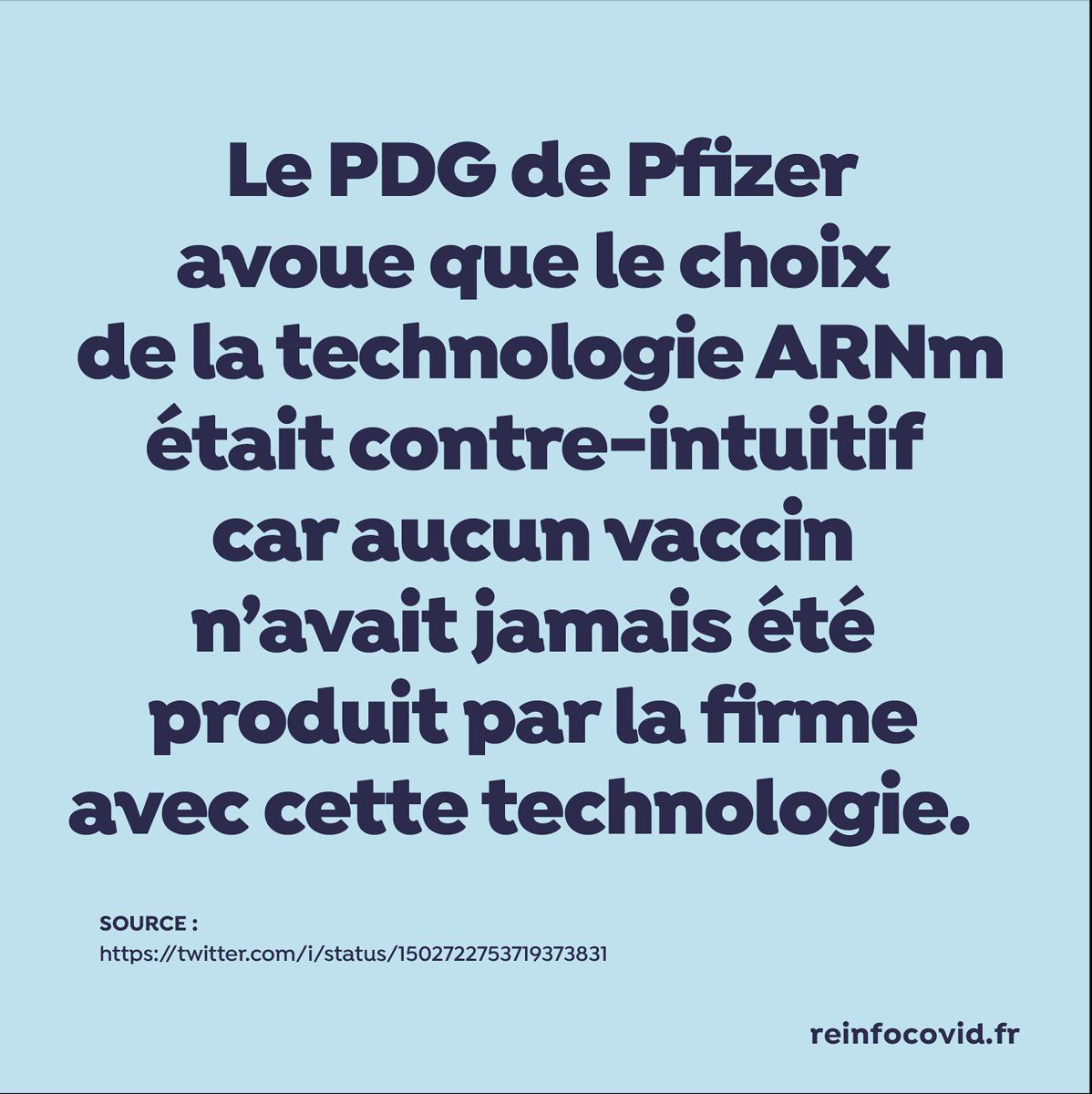 Le PDG de Pfizer avoue