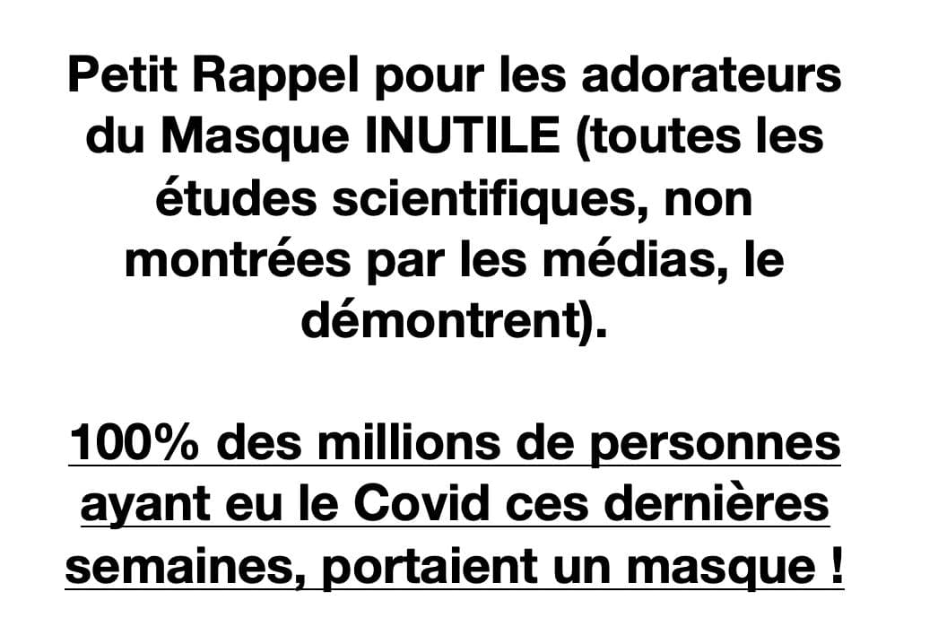 Petit rappel pour le adorateurs du masque