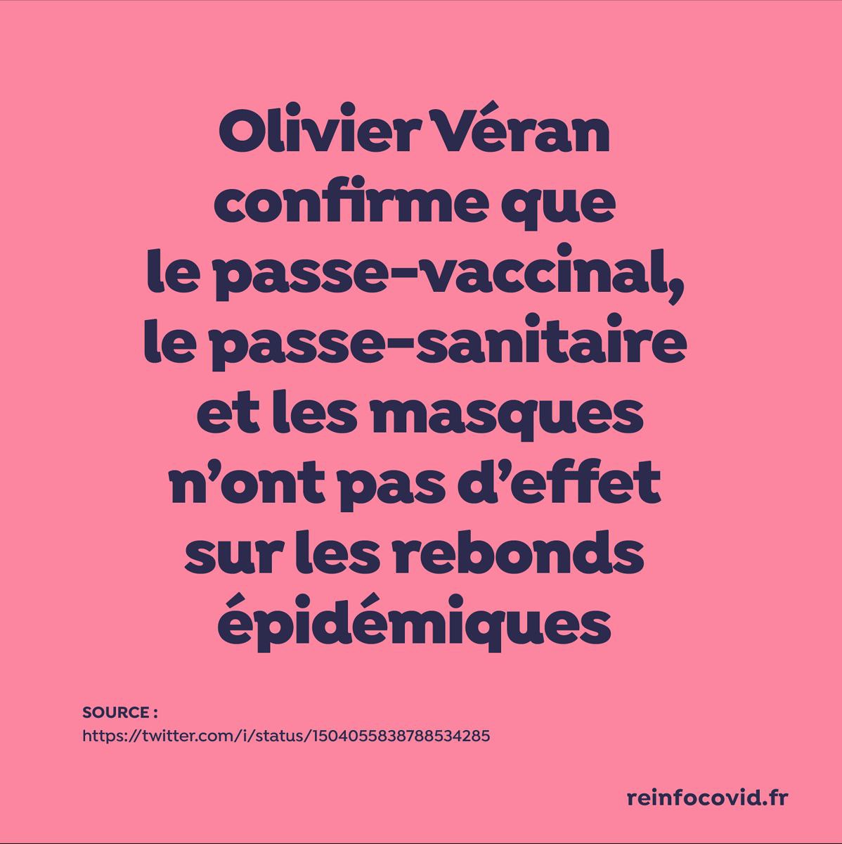 Olivier Vran confirme le pass-vaccinal et les masqeus n'ont